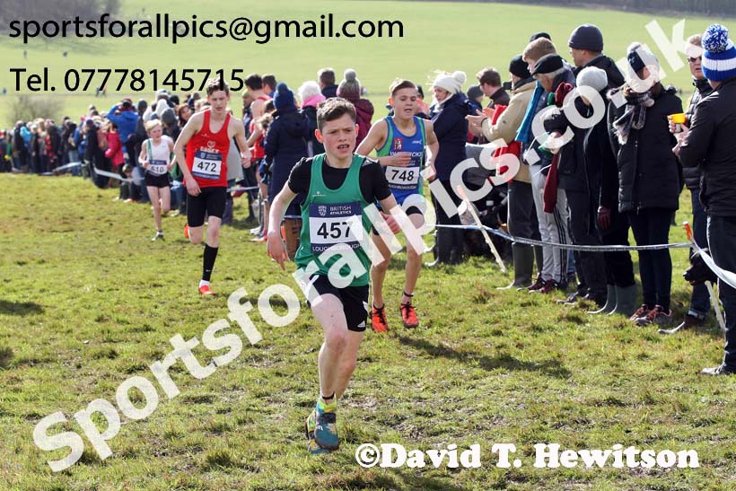 Boys under-13s 2019 British Athletics Inter Counties Cross Country, Prestwood Hall, Loughborough. Photo:  David T. Hewitson/Sports for All Pics